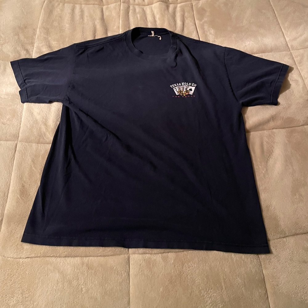 Vintage Las Vegas Blackjack Texas Hold 'Em Double-sided T-Shirt